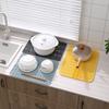 Silicone Hollow Drainage Heat Insulation Mat Square Sink Mat for Kitchen Sink Bottom Anti-scratch Anti-drop
