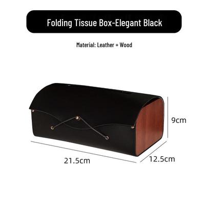 Miflame Retro Jacquard Saddle Leather Tissue Box
