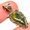 Natural Ocean Jasper TwoTone 925 Solid Sterling Silver Gift Pendant 1.40" e8u01
