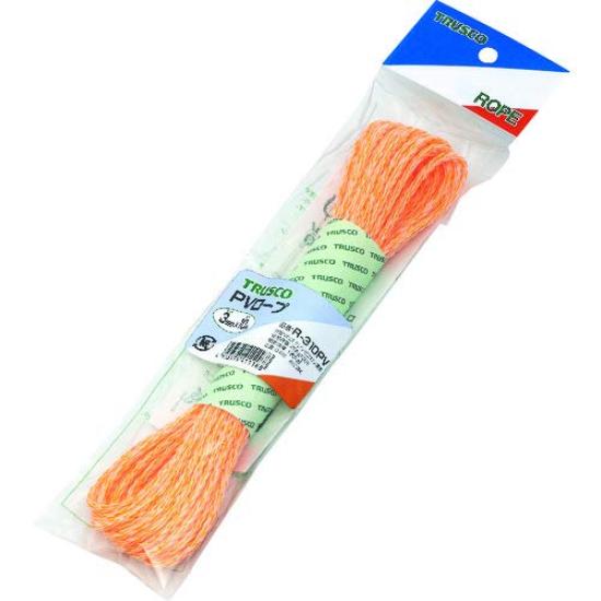 

TRUSCO PV 3mm x x 100 Rolls Rope, Yellow, 10m, 3-Strand Type, R-310PV (Case Sold)