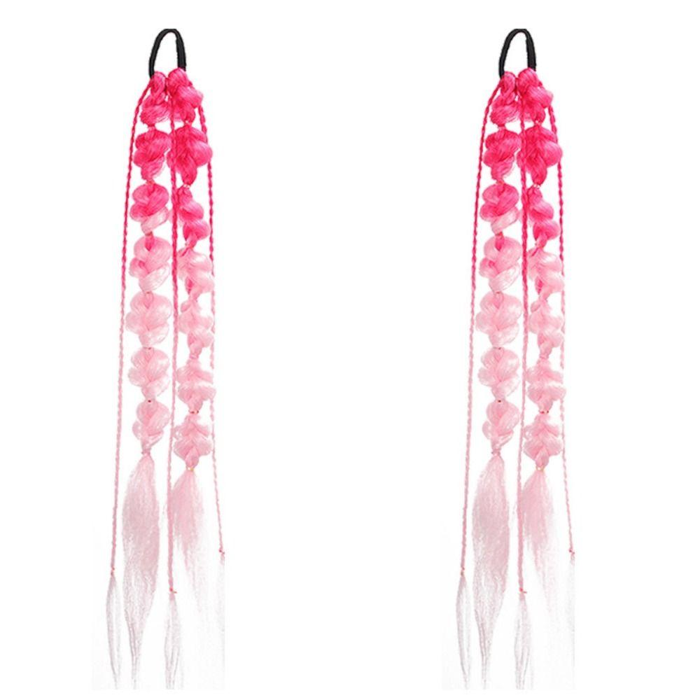 

2PCS Lantern Braid Bubble Jumbo Braid Colorful Braided Ponytails Natural Twist Braid Bulk Daily Style 5