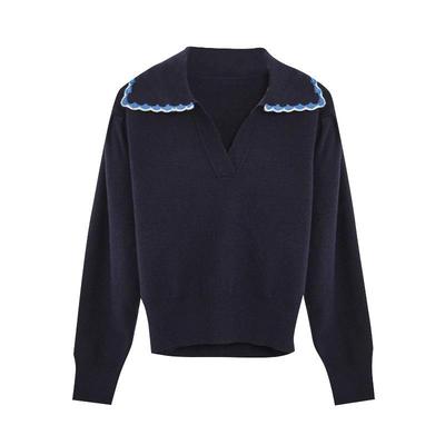 Yingjia Women's Fall 2022 Knit Polo Collar Shirt