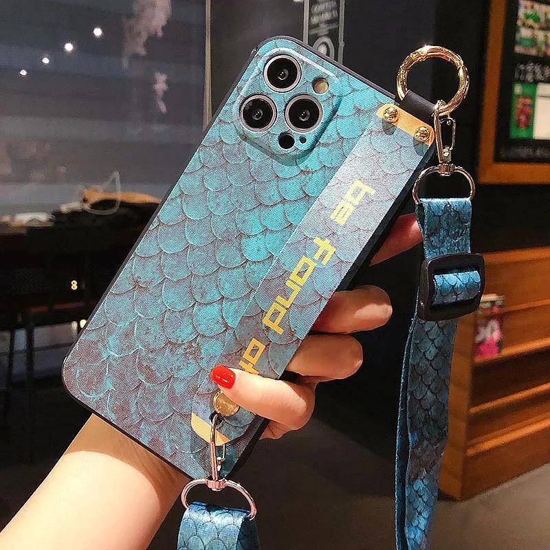 Luxurious Wrist Strap Phone Holder Case For Xiaomi Poco X2 X3 NFC X4 Pro Redmi 12 Neck Lanyard Cover for Xiaomi 14 13 Lite 13T