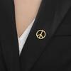 Teamer Vredessymbool Broche Voor Mannen Vrouwen Roestvrij Staal Pak Badge Reversspeld Pacifisme Tegen Oorlog Accessoires Cadeau