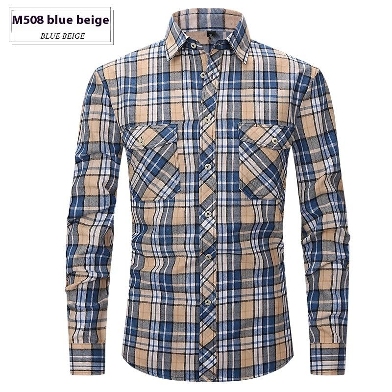 Cozy Up Men's Casual Plaid Flannel Long Sleeve Button Down Shirt