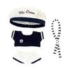 Niannyyhouse Doll Clothes (10cm): Scarf, Hat, T-shirt, Pants, Sailor Suit (Blue)
