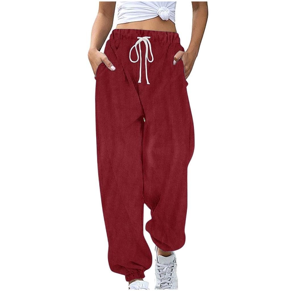 Women's Capri Joggers - High Waisted Drawstring Pants With Pockets For Sports & Lounge