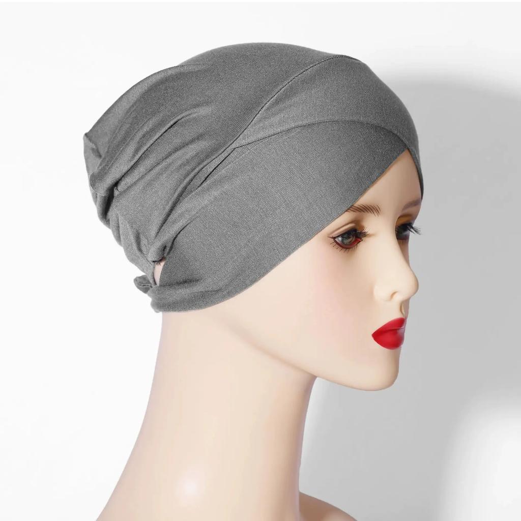 Muslim Inner Cap Hijab For Women Solid Underscarf Hijab Undercap Scarf Turban Hat Islamic Muslim Hijabs Ready To Wear Headcover
