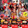 112 Pcs Cartoon Birthday Party Supplies, Cartoon Birthday Decorations and Party Tableware Set - Cartoon Birthday Plates Cups Napkins Banners Balloons