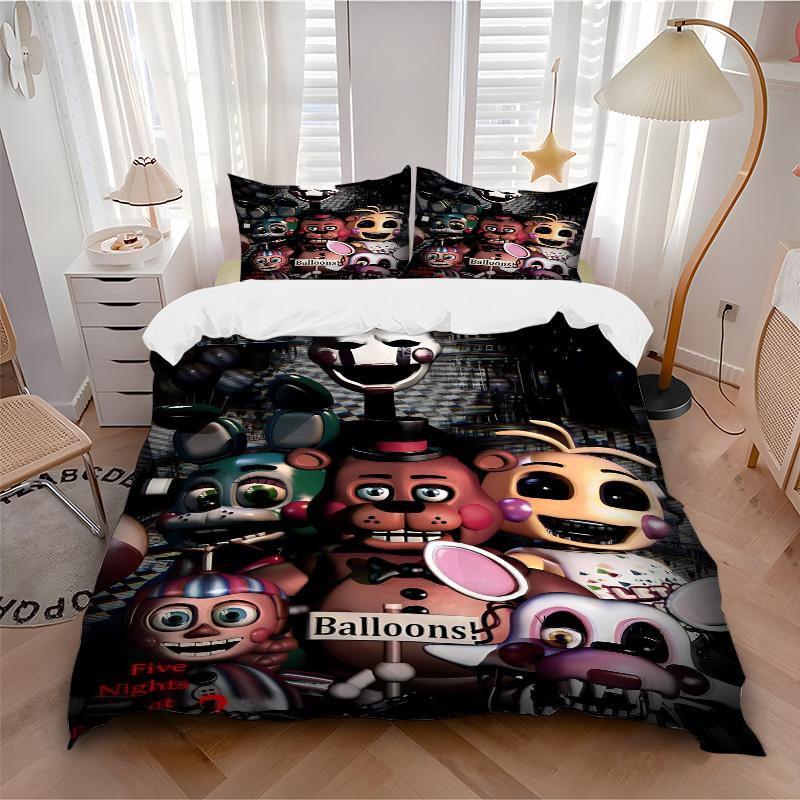 Five Nights Freddy'S Print 3Pcs Bedding Setduvet Cover With 2 Bedropillowcase Home Birthday Gift