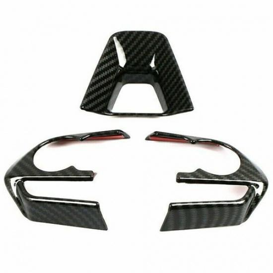 For Toyota RAV4    Carbon Fiber Interior Steering Wheel Trim Cover