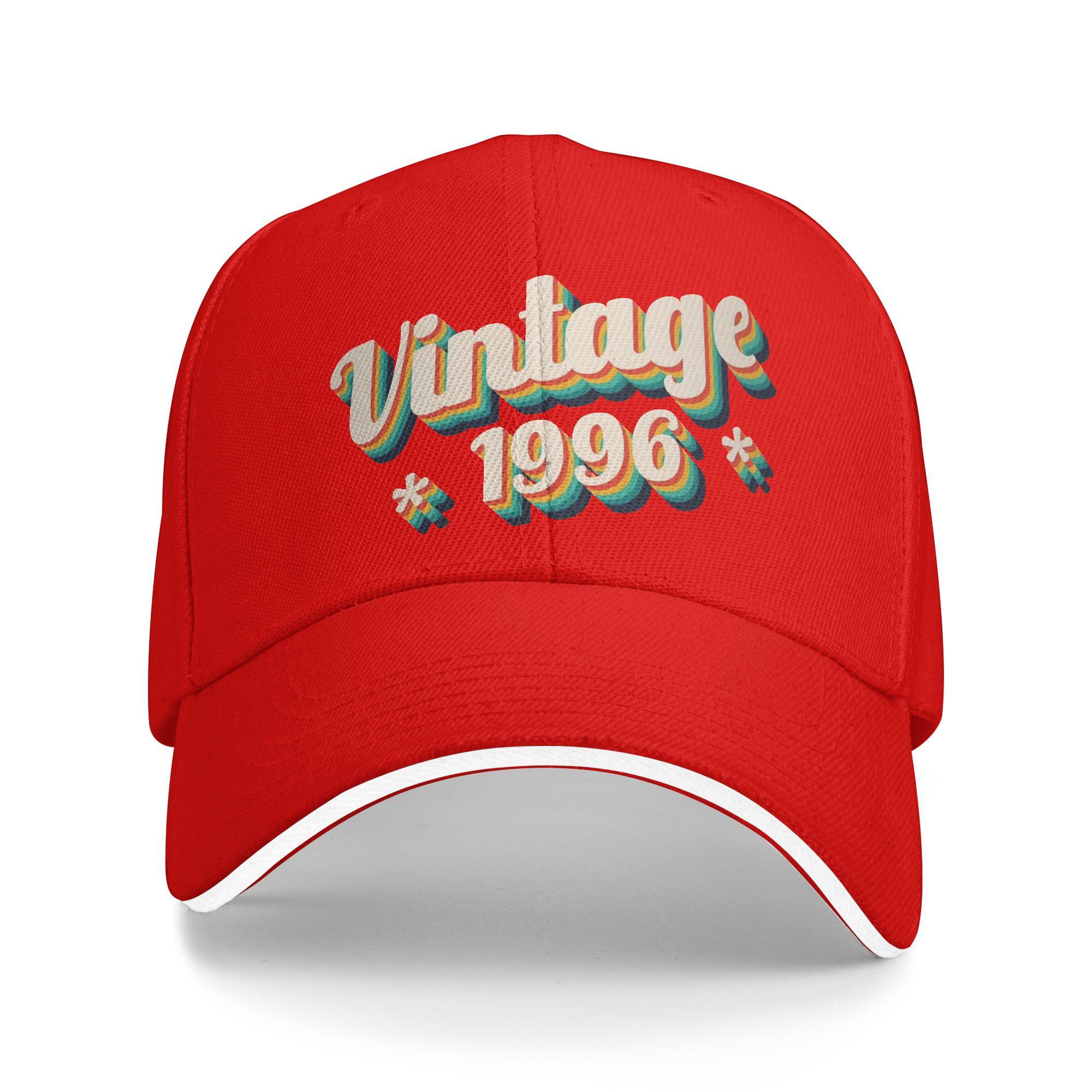 WoUnisex Unisex 30th Birthday Vintage Born In 1996 30 Years Old Hat Summer Adjustable Baseball Caps Baseball Cap 2026 Sports Sunshade One Size