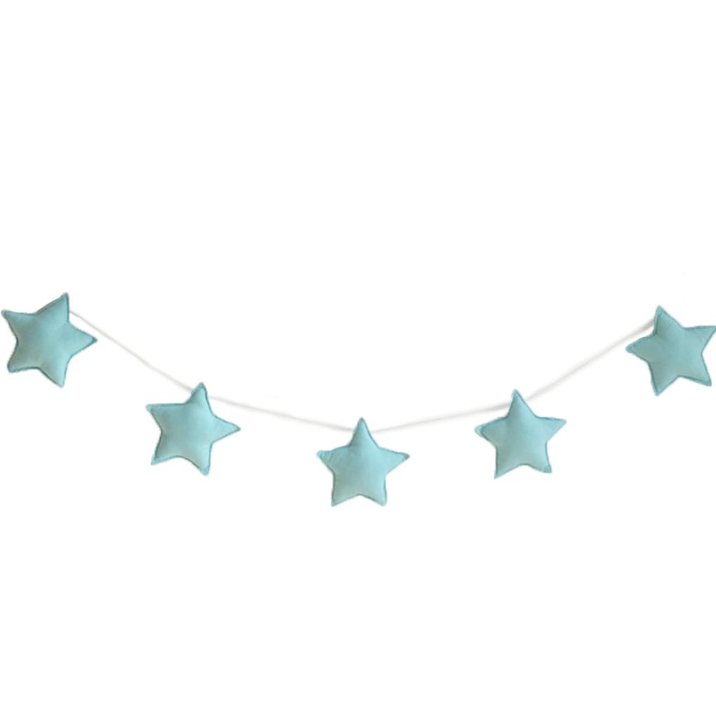 5PCS/Set Baby Room Decor Nursery Christmas Kids Star Garlands Christmas Wall Decorations Photography Props Best Gifts no1
