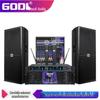 GODI Professional Dual 15-inch Stage Speaker System CN Plug (adapter Included) (CN Version)