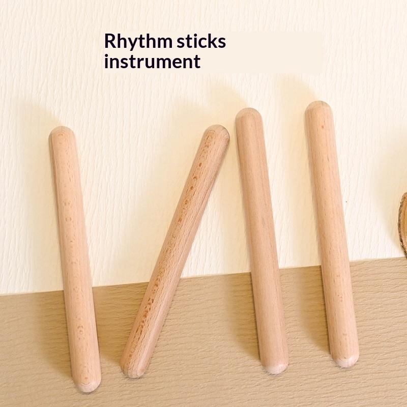 Classic Rhythm Sticks Wooden Drum Sticks Percussion Instrument Children Musical Toy Rhythm Learning