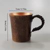 Vintage Reines Kupfer Kaffeebecher,Tasse Moscow Mule Becher Gravur Hammerstruktur Geflochtener Griff 450 ml Bierkrug,Teetasse Geschirr