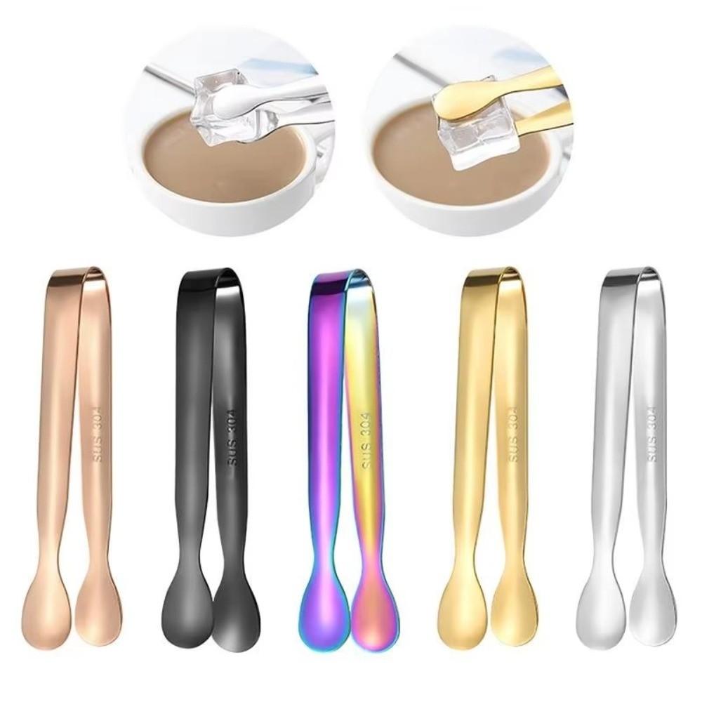 Stainless Steel Ice Tongs Non Slip Ice Clamp New Sugar Cube Tongs  Kitchen Accessories