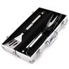 ZISIZ 6-Piece Stainless Steel BBQ Tool Set with Aluminum Case