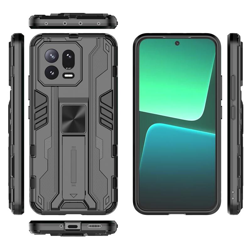 For Xiaomi Mi 13 Mi13 Pro Case Shockproof Rugged Hard PC Armor Phone Case For Xiaomi 13 Pro Car Magnetic Holder Stand Back Cover