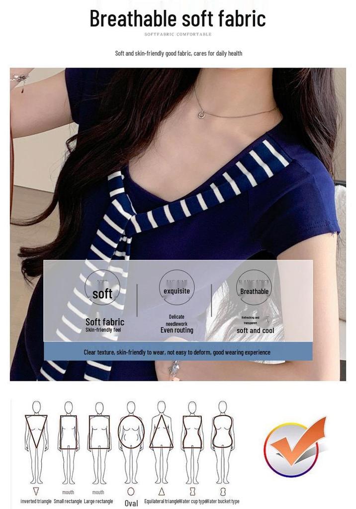 2026 Summer Maternity Striped Two-Piece Dress with Cinched Waist