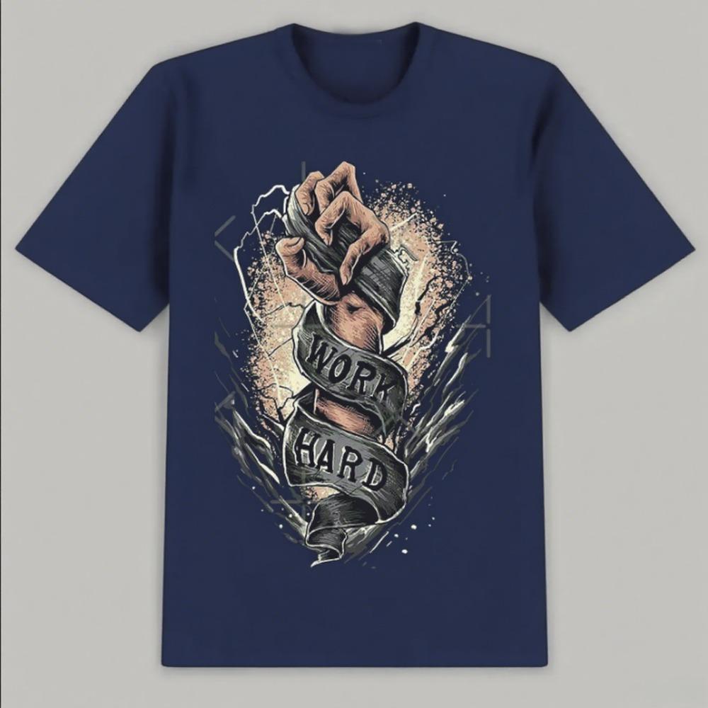 Emerging Art Daily Style Trend Printing Cotton Short-sleeved T-shirt Women's New Street Style Couple Tide Brand Breathable Tops