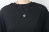 [World Accessories Carmelo] Peaceful Point Gibeon Meteorite Disc Pendant Choker Sterling Silver 925 Women's Men's Amulet Protection