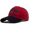 Vintage Boston 1630 Letter Embroidered Baseball Caps Men Women Two-Tone Patchwork Curved Brim Dad Hat Casual Outdoor Golf Hat