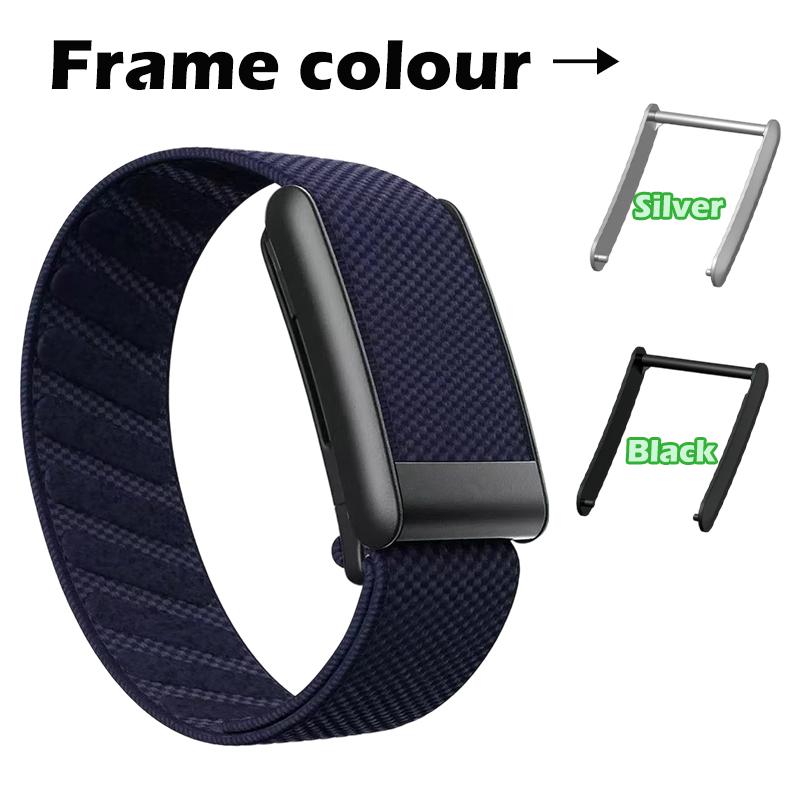 Whoop 5.0 için Dimili Naylon Kayış+ÇERÇEVE Kayışlar Whoop Band 5.0 4.0 Esnek Gerilebilir Spor Kayış Bileklik Saatler Whoop 4 5 için