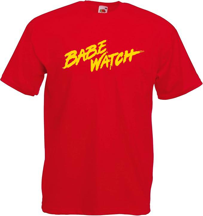 Adults Babe Watch Lifeguard 1996 Parody Stag Night Unisex Red TShirt 2XL