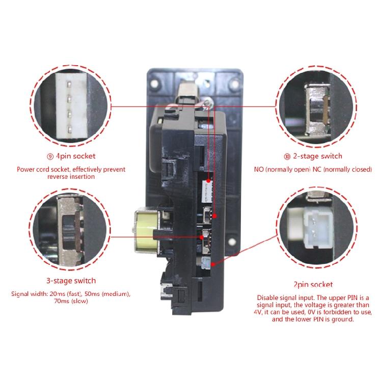 Coin Acceptor Selector Metal Electronic Mechanism Mech for Vending Machines Part
