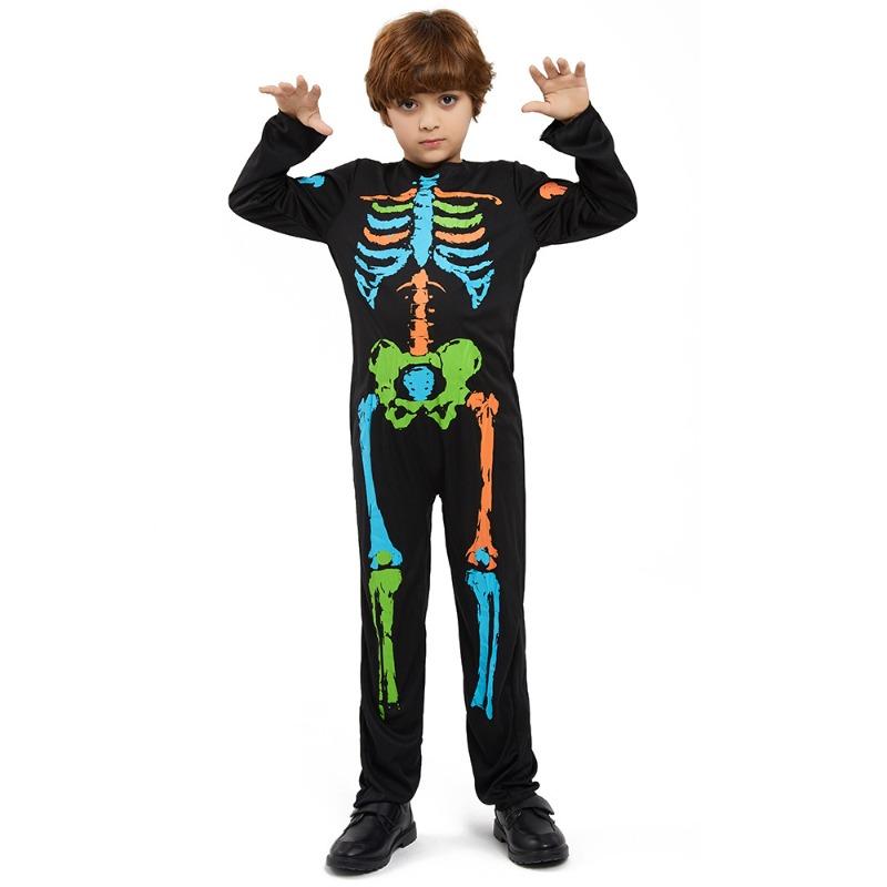 Halloween Costumes Boys Colored Skulls Skeleton Onesies Themed Party Campus Event Playing Costumes