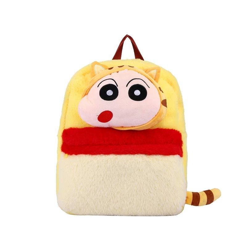 

Cartoon Shinchan Crayon Doll Backpack Fluffy Kid Backpack For School And Outings жёлтый