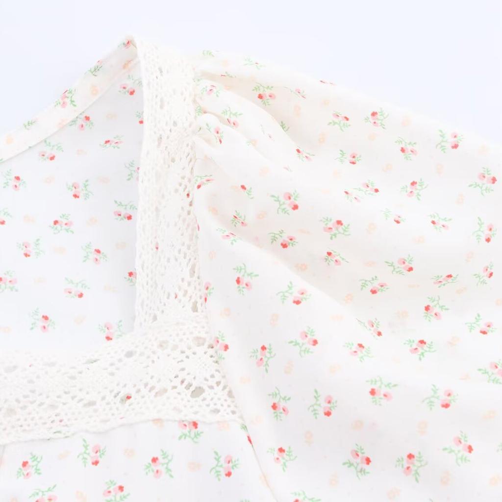 European and American French women's clothing square collar lace sweet style top