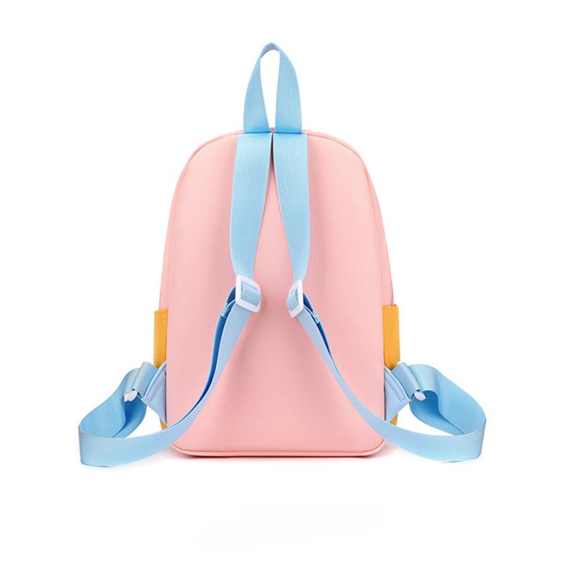 New Fashion Color Matching Children School Bags Cute Cartoon Casual Nylon Girl Baby Backpack Lightweight Reduce Burden Kindergarten Book Bag