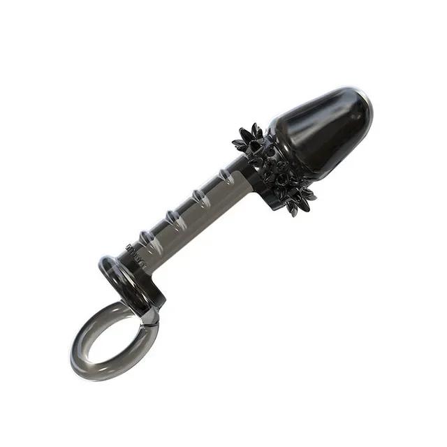 Silicone Reusable Penis Sleeve Flexible Glans Penis Enlarger Extender Delay Ejaculation Cock Ring Sleeve Adult Sex Toys For Men