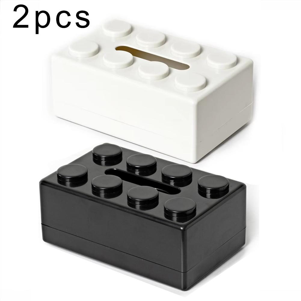 Bausteine Taschentuchbox Stanzfrei Wandmontiert Kreative Taschentuchbox mit Feder Zuhause Büro Badezimmer Wasserdichte Taschentuchbox