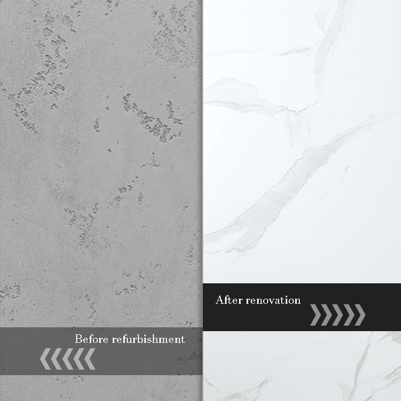Imiterte marmorveggpaneler PVC 3D vanntette kjøkkendekorasjonsklistremerker Sterkt selvklebende skrell og lim fliser Hjem Bakgrunn