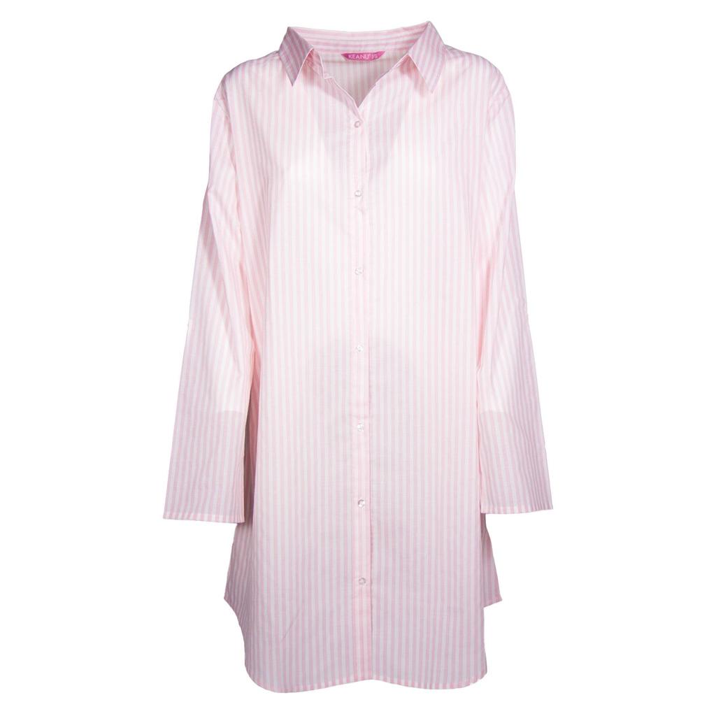 Keanu Womens/Ladies Stripes Cotton Woven Nightie