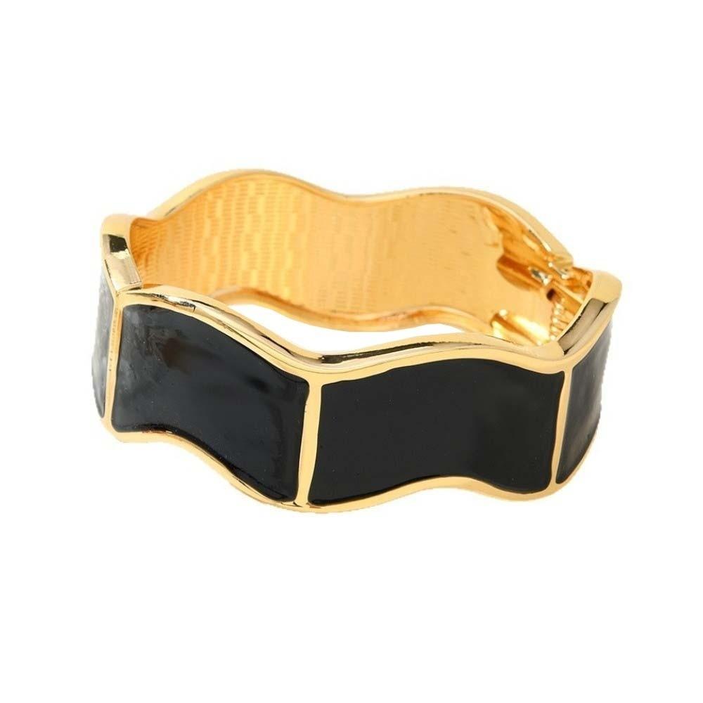 

Adjustable Enamel Bangle Zinc Zinc Zinc Alloy Women s Wrist Jewelry Handicraft Irregular Bracelet for Gifts чёрный