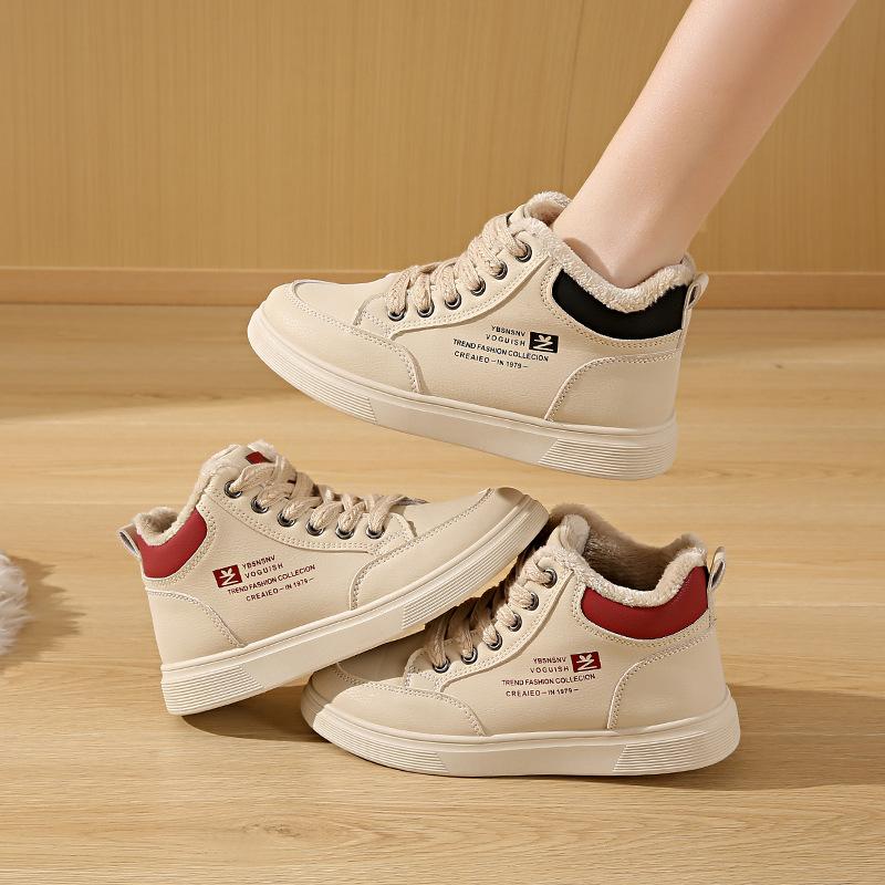 Sind Samt-High-Top-Schuhe Damen neue Winter warme weibliche Studenten Sportschuhe erhöhend Freizeitschuhe Q