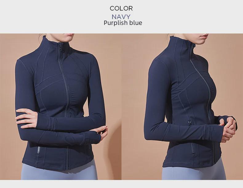 Women's Slim Fit Sports Jacket - Elastic, Zipper, Long Sleeve - Ideal for Running & Yoga (Spring 2020 Collection)