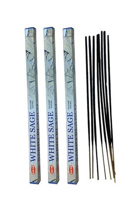 Indisches Räucherstäbchen Weißer Salbei 3 Schachteln mit 8 Stäbchen