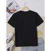 European sizes Girls' Short Sleeve T-Shirt, Birthday Girl Mermaid Letter Pattern Print, Fashionable Comfortable Top