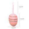 6PCS Set Easter  Decorations Ornaments Bright Color Striped Foames Eggs  Decorations for Easter Holiday Occasion