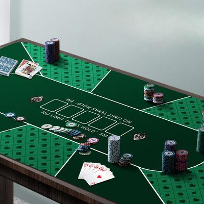 120*60cm Folding Poker Mat Texas Hold'em Poker Rubber Mat Playing Cards Topper for Tables Portable Pokers Table Top Layout