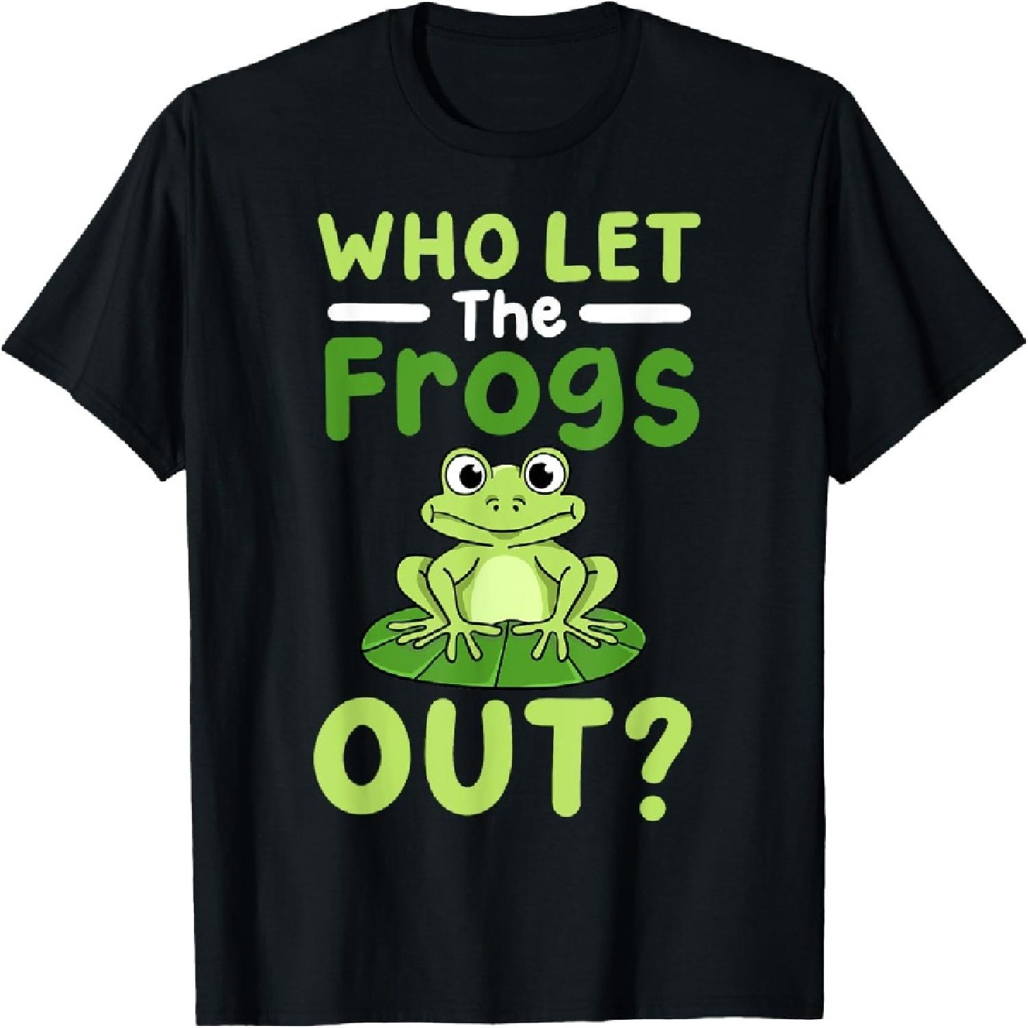 Frog Frogs Who Let The Frogs Out_ T-Shirt S