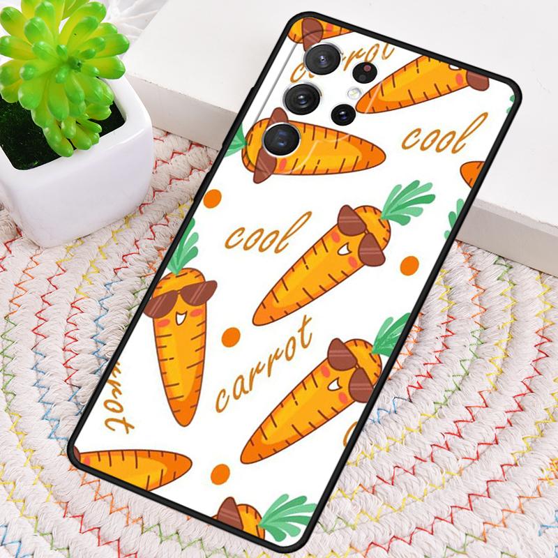 Cute Cartoon Carrot Pattern Phone Case for Samsung Galaxy Note 10 Pro S26 Ultra S23 S24 FE S25 S21 S22 PLUS Shockproof Cove