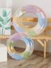 Float Floating Ring for Children Adults Swimming O Shape Glitter Cute Float Float Floating Device Stylish Swimming Summer Water Play Pool Beach River
