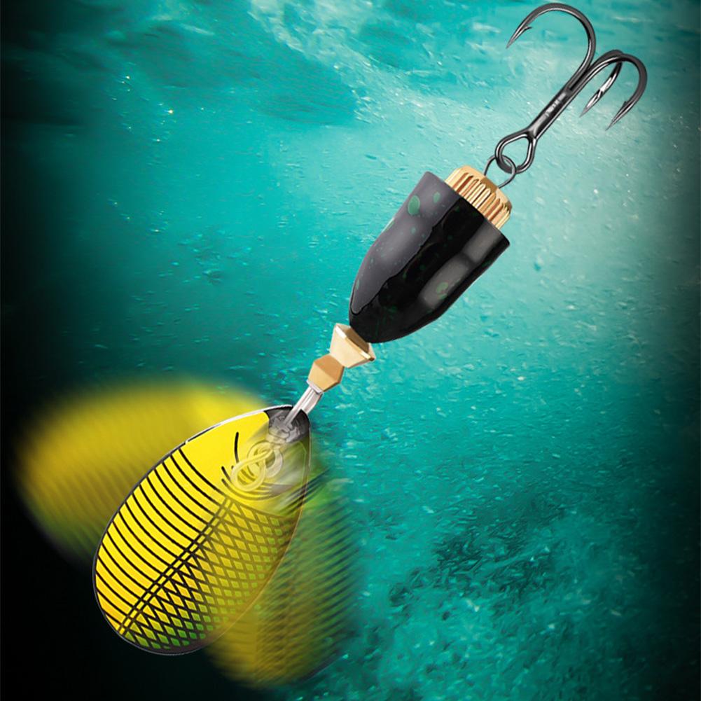 5pcs Fishing Lure with Box Bass Trout Salmon Hard Metal Spinner Baits Kit 10g Artificial Bait for Saltwater Freshwater Fishing