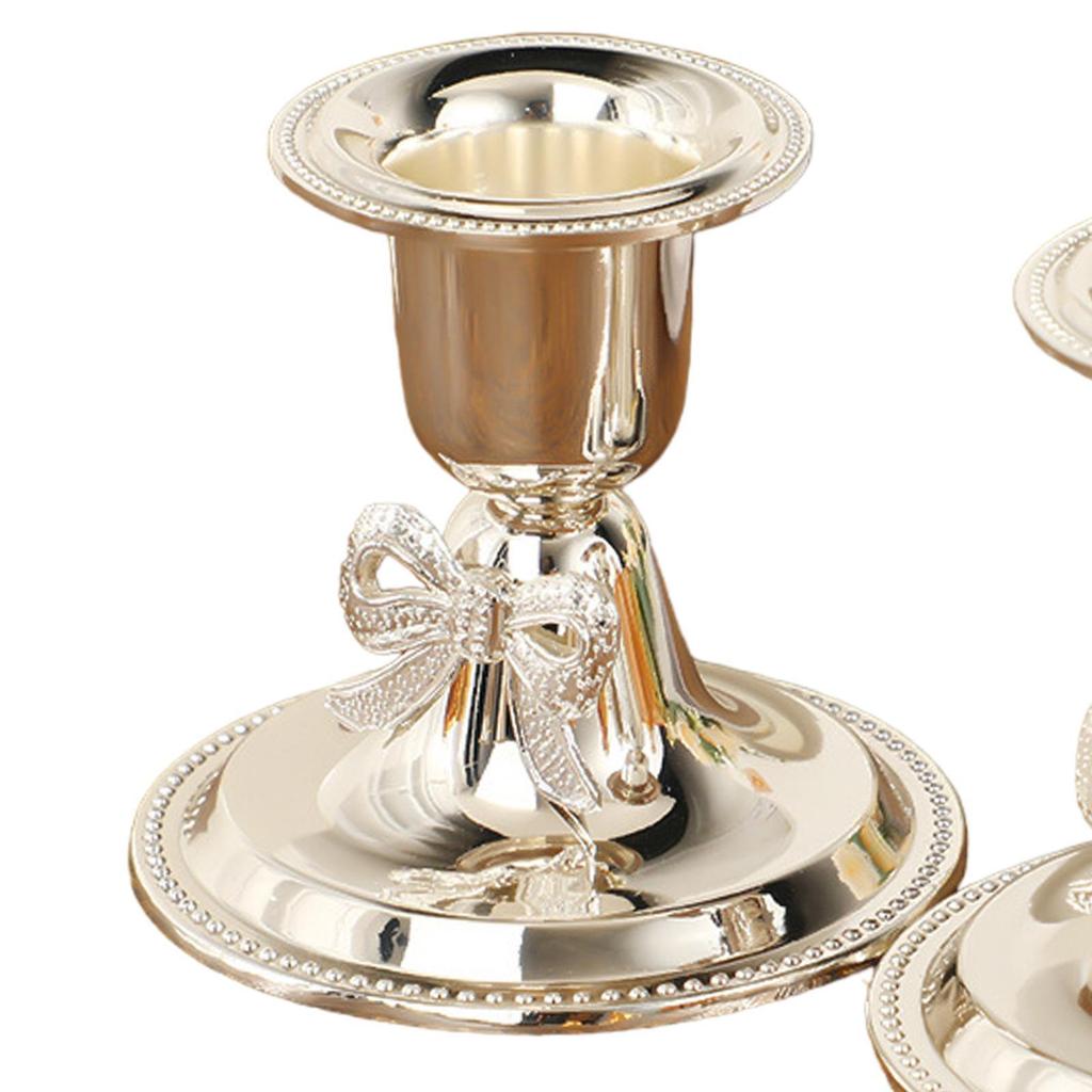 2Pcs Candlestick Holder Ornament Mantel Decoration Taper Candle Holders for Wedding Reception Halloween Hotel Holiday Fireplace